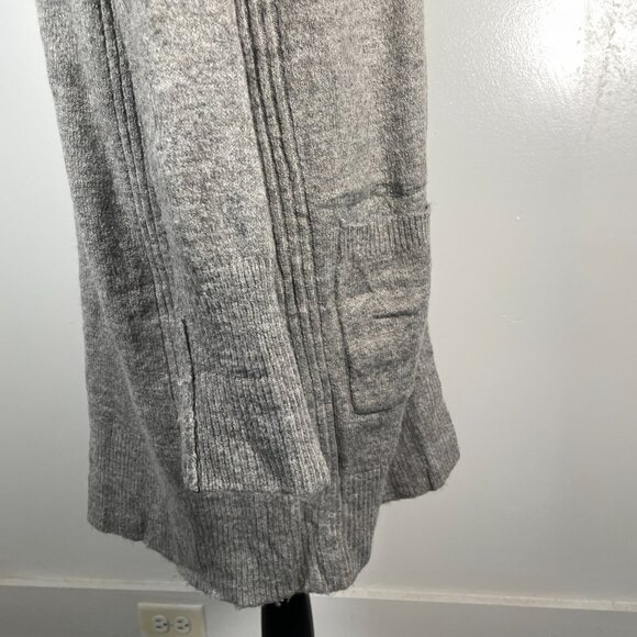 Dorothy Perkins Gray Tan V Neck Open Front Long Sleeve Cardigan Sweater S - Picture 12 of 14